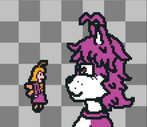 me and maple drauwn by kel :3